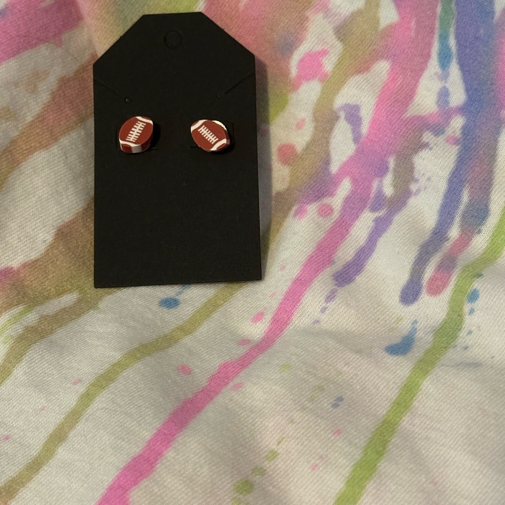 Football Stud Earrings